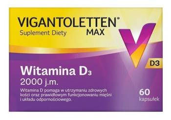 VIGANTOLETTEN MAX 2000J.M. 60KAPSUŁEK Z WITAMINĄ D