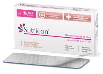 Sutricon plastry na blizny 3 cm x 10 cm, 5 plastrów