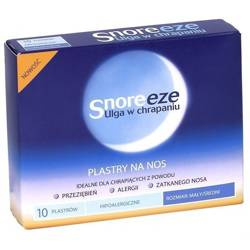Snoreeze plastry na nos (MAŁE/ŚREDNIE) 10 sztuk