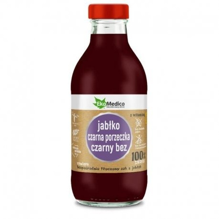 EKAMEDICA SOK JABŁKO, CZARNA PORZECZKA, BEZ 300ML