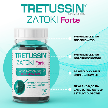 Tretussin Zatoki Forte 60 kapsułek