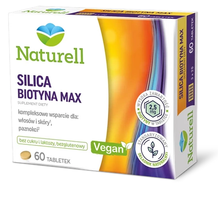 Naturell Silica Biotyna Max 60 tabletek
