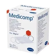 KOMPRESY MEDICOMP WŁÓKNINA,JAŁOWE 5X5CM 50SZTUK