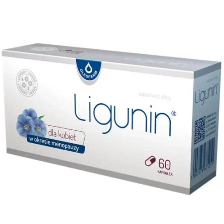 Ligunin, lignany lniane na menopauzę, 60 kapsułek          