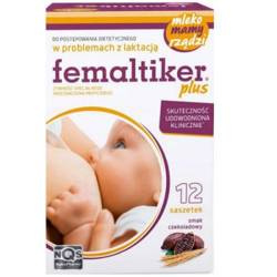 Femaltiker Plus, smak czekoladowy, 12 saszetek