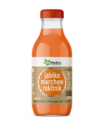 EKAMEDICA SOK JABŁKO, MARCHEW, ROKITNIK 300ML