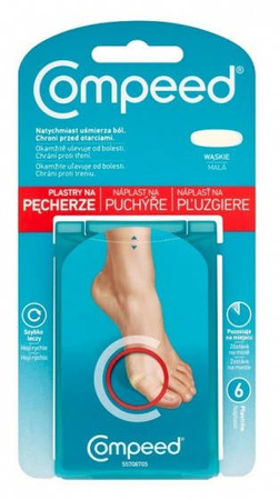 PLASTRY COMPEED NA PĘCHERZE WĄSKIE 6SZTUK