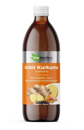 EKAMEDICA SOK IMBIR, KURKUMA Z PIPERYNĄ 500ML 