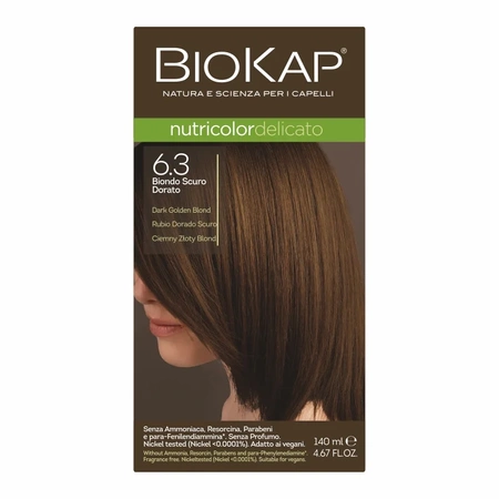 Biokap Nutricolor Delicato, 6.3 CIEMNY ZŁOTY BLOND