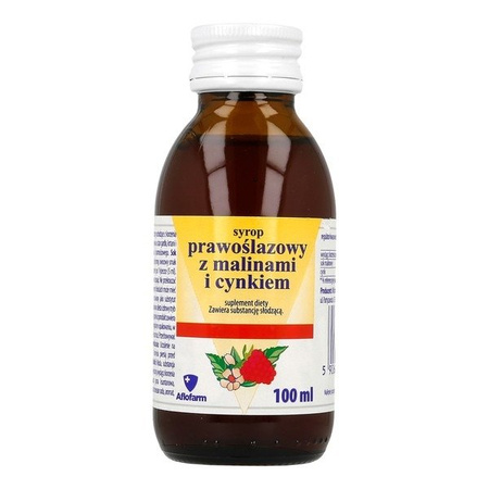 SYROP PRAWOŚLAZOWY Z MALINAMI I CYNKIEM 100ML