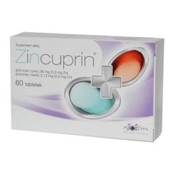 Zincuprin, cynk i miedź,  60 tabletek
