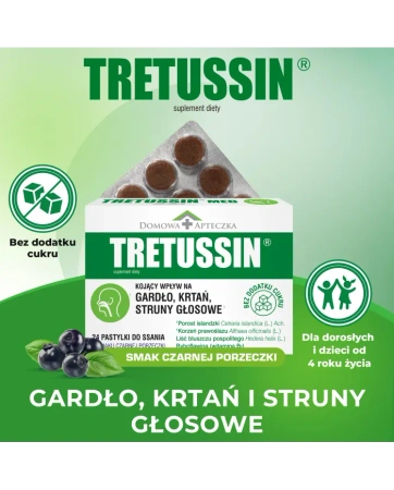 Tretussin, pastylki do ssania, 24 sztuki