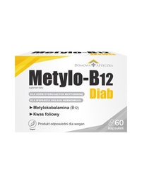 Metylo-B12 Diab, witamina B12, kwas foliowy, 60 kapsułek