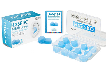 Haspro Mold, formowane zatyczki do uszu, 12 sztuk (kolor niebieski)