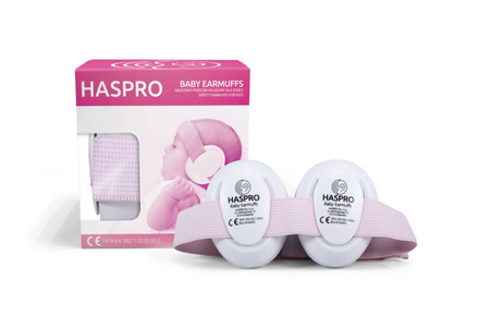 Haspro Baby, nauszniki przeciwhałasowe (pink), 1 sztuka