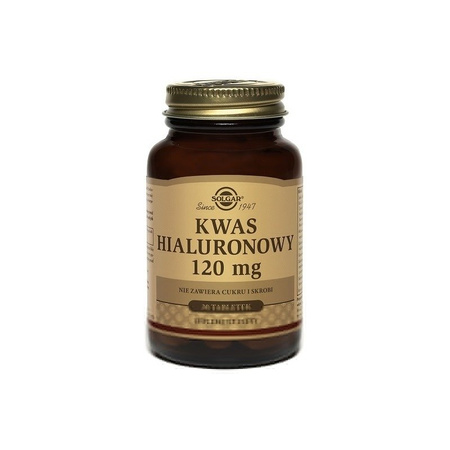 SOLGAR KWAS HIALURONOWY 120MG 30TABLETEK