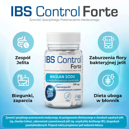 IBS Control Forte, maślan sodu, 60 kapsułek