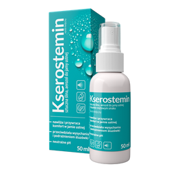 Kserostemin spray, łagodzenia objawów suchości jamy ustnej, 50 ml