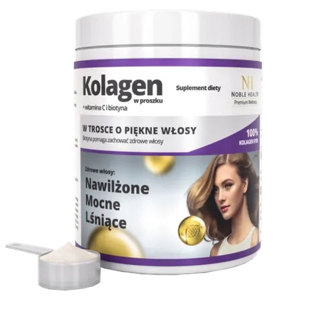 Noble Health Kolagen + Witamina C z Biotyną, proszek, 100 g 