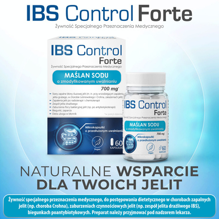IBS Control Forte, maślan sodu, 60 kapsułek