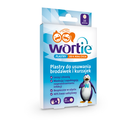 Wortie plastry do usuwania kurzajek 15 sztuk 