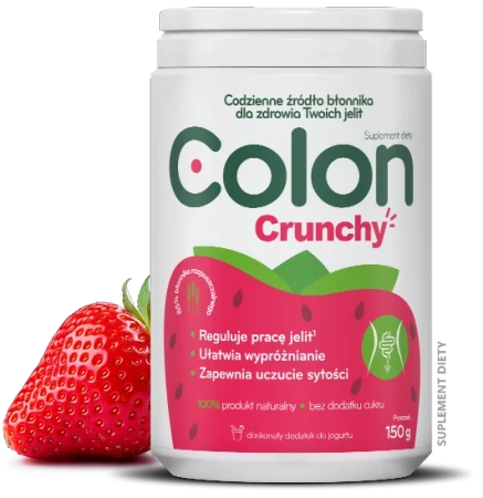 Colon Crunchy, proszek z  liofilizowanymi truskawkami, 150 g