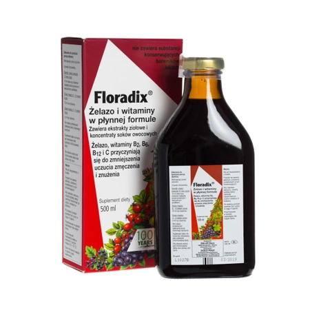 Floradix Żelazo i witaminy płyn 500 ml