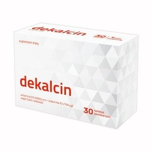 Dekalcin, tabletki z witaminą D,K i wapniem. 30 sztuk