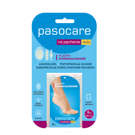 PASOCARE PLASTRY HYDROKOLOIDOWE NA PĘCHERZE MIX 
