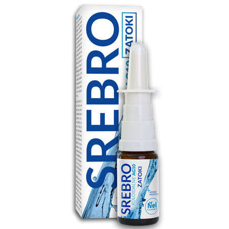 Srebro Koloidalne Ag10 Zatoki, aerozol do nosa, 15 ml 