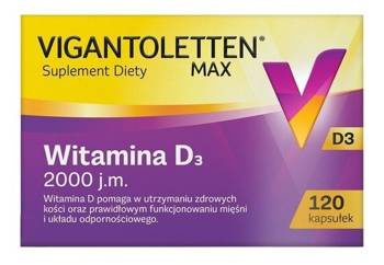 VIGANTOLETTEN 2000J.M. 120 KAPSUŁEK Z WITAMINĄ D