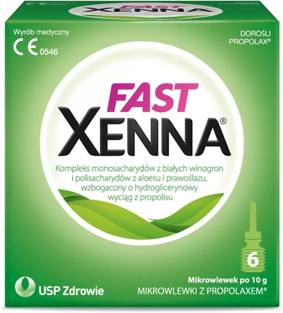 Xenna Fast, mikrowleki doodbytnicze, 6 sztuk