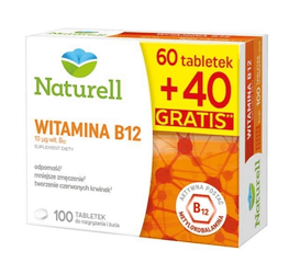 Naturell Witamina B12 100 tabletek do żucia
