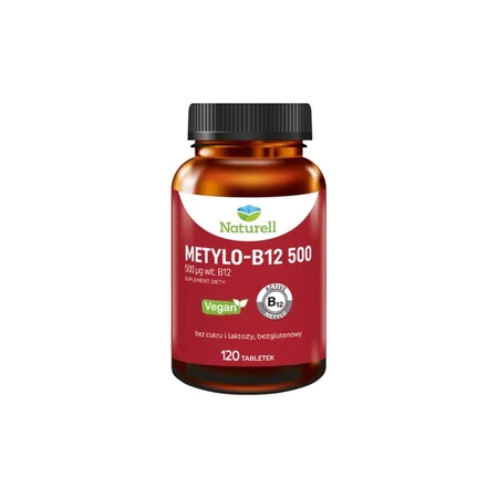 Naturell Metylo B-12 500, witamina B12, 120 tabletek
