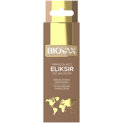 Biovax Nawilżający eliksir do włosów, argan kokos, makadamia, 15 ml