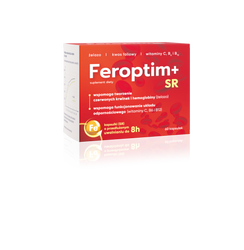 Feroptim+ SR, żelazo, 60KAPSUŁEK