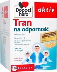 DOPPELHERZ AKTIV TRAN NA ODPORNOŚĆ 120KAPSUŁEK