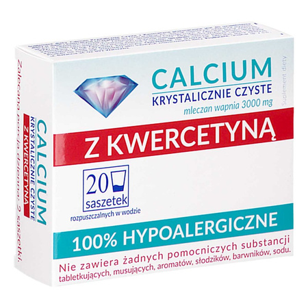 Calcium Krystalicznie Czyste z kwercetyną 20 saszetek 