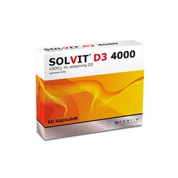 Solvit D3 4000, witamina D3, 60 kapsulek