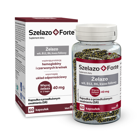Szelazo + Forte, żelazo, 60 kapsułek