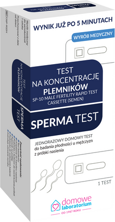 Test Sperma na koncentrację plemników, Sperma Test, 1 sztuka