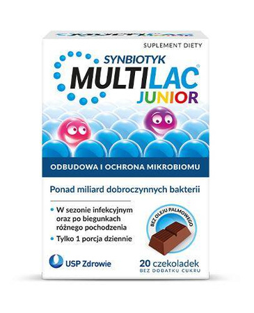 MULTILAC JUNIOR CZEKOLADKI 20SZTUK