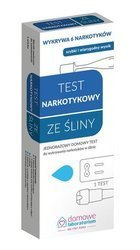 TEST NARKOTYKOWY ZE ŚLINY, badaj się sam, 1 SZTUKA
