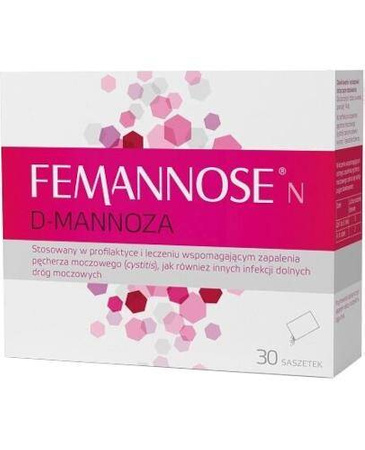 FEMANNOSE N, d-mannoza, zapalenie pęcherza, 30SASZETEK
