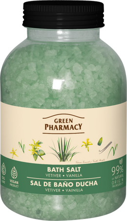Green Pharmacy, Sól do kąpieli wetyweria i wanilia, 1000 g