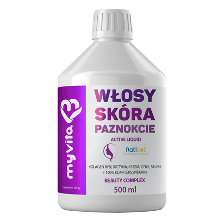 MYVITA WŁOSY SKÓRA PAZNOKCIE ACTIVE LIQUID 500ML