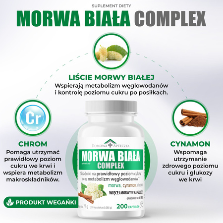 Morwa Biała Complex 200 tabletek (Domowa Apteczka)