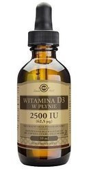 SOLGAR WITAMINA D3 W PŁYNIE  62,5ug/2500 59ML