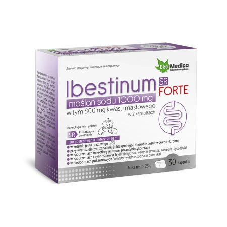 EkaMedica, Ibestinum Forte SR, maślan sodu 1000mg 30 kapsułek