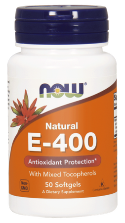 NOW FOODS WITAMINA E-400 MIESZANKA TOKOFEROLI 50KAPSUŁEK